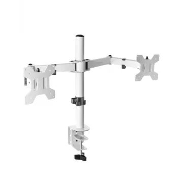 Mars Gaming MARM2W profesionalus dviejų monitorių laikiklis, spaustuvas, 8 kg, 33 cm (13 colių), 68,6 cm (27 colių), 100 x 100 mm, Baltas