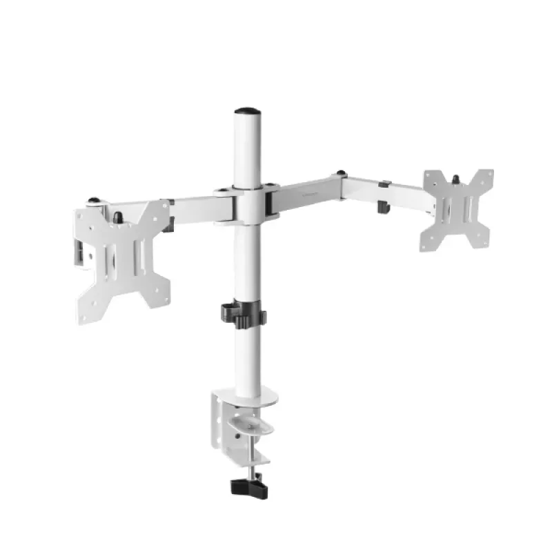 Mars Gaming MARM2W profesionalus dviejų monitorių laikiklis, spaustuvas, 8 kg, 33 cm (13 colių), 68,6 cm (27 colių), 100 x 100 mm, Baltas