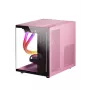 Mars Gaming Mini Tower Gaming Custom Premium MC-VIEWP, Mini Tower, PC, Rožinė, micro ATX, Mini-ITX, Metalas, Grūdintas stiklas, Žaidimams