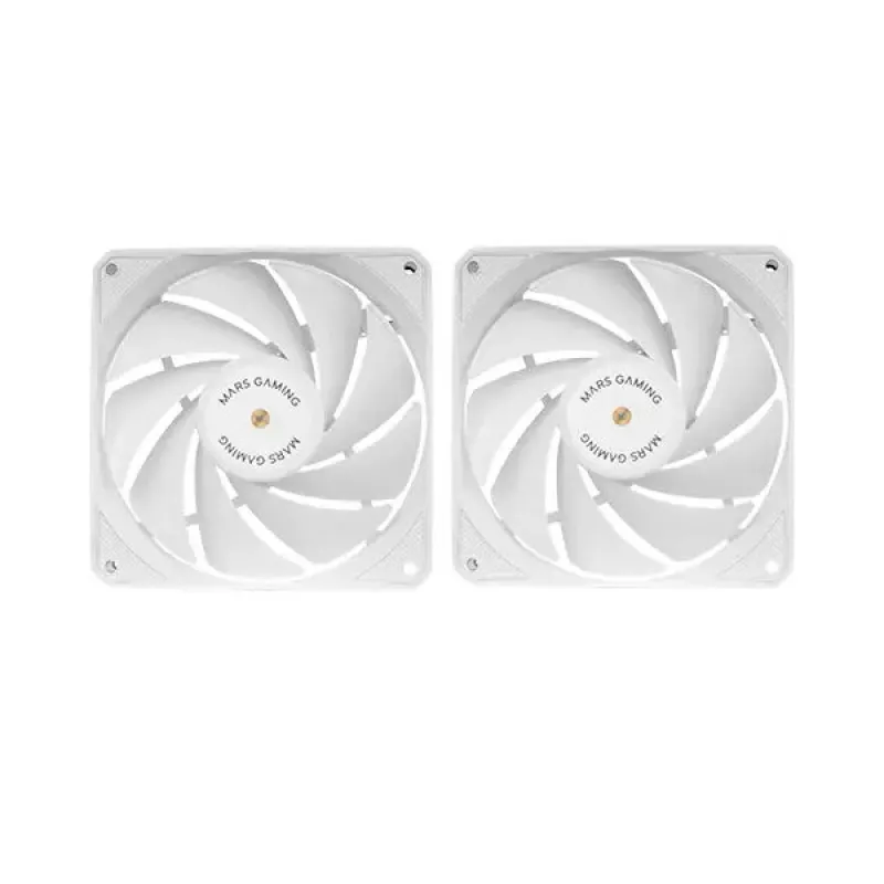 Mars Gaming MF-NCLX2W Kompiuterio korpuso ventiliatorius 12 cm Baltas 2 vnt.