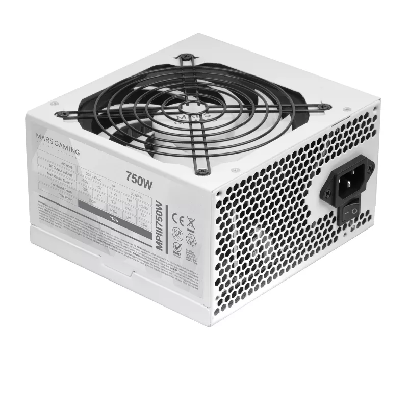 Mars Gaming MPIII750W maitinimo blokas 750 W 20+4 kontaktų ATX ATX balta
