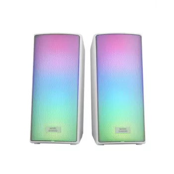 Mars Gaming MSRGB2W nešiojamoji / vakarėlių kolonėlė Stereo nešiojamoji kolonėlė Balta 15 W