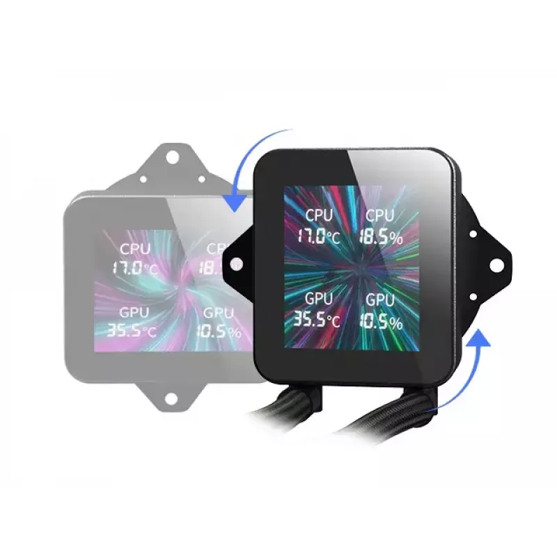 Mars Gaming MLVISION240 kompiuterio aušinimo sistema Procesorius Viskas viename skysčio aušintuvas 12 cm Juoda