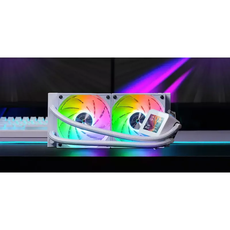 Mars Gaming ML-VISION240W AIO skysčio aušintuvas CPU, 240 mm, RGB, baltas