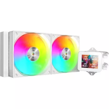 „Mars Gaming MLVISION240W“ kompiuterio aušinimo sistema Procesorius „Viskas viename“ skysčio aušintuvas 12 cm Juoda