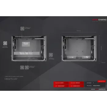 Kompiuterio korpusas Mars Gaming MCXPSW mATX baltas