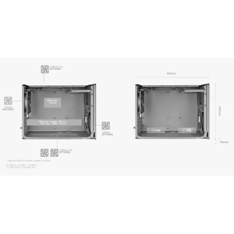 Kompiuterio korpusas Mars Gaming MCXPSW mATX baltas