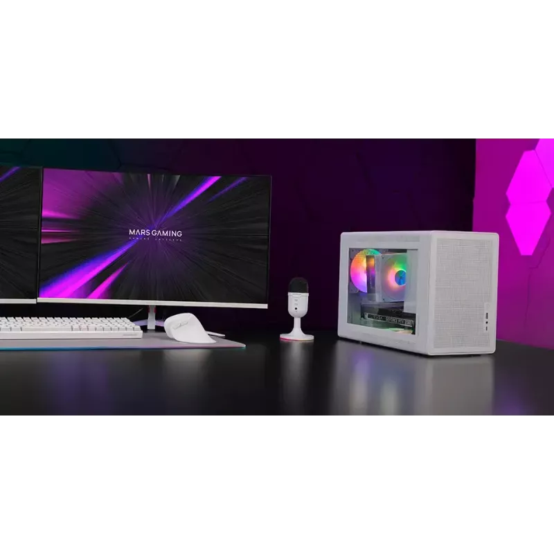 Kompiuterio korpusas Mars Gaming MCXPSW mATX baltas