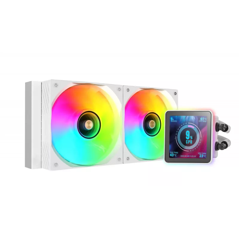 Mars Gaming ML-VISIONPRO240W procesoriaus „viskas viename“ skysčio aušintuvas 12 cm baltas 1 vnt.