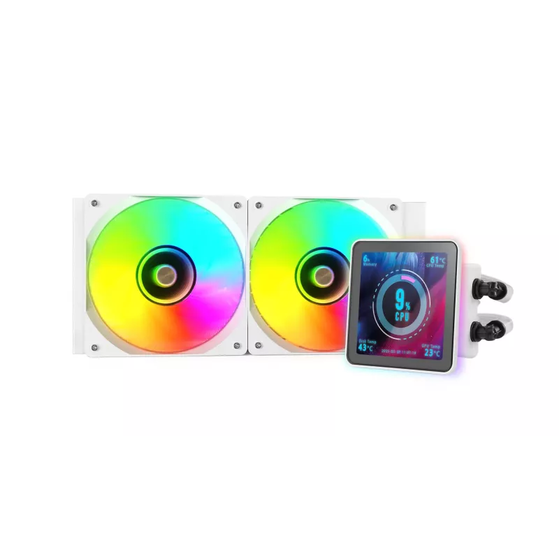 Mars Gaming ML-VISIONPRO240W procesoriaus „viskas viename“ skysčio aušintuvas 12 cm baltas 1 vnt.