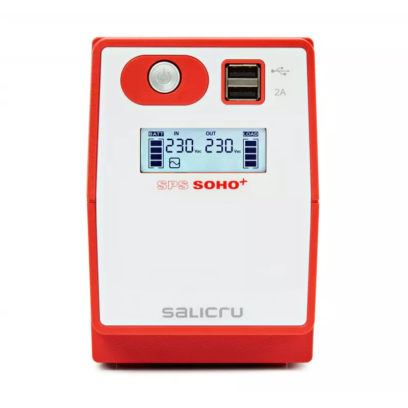 UPS SALICRU SPS 500 SOHO+ 500VA 300W USB LCD Schuko