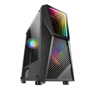 Mars Gaming MC777, ATX kompiuterio korpusas, ARGB apšvietimas, juodas, PC, juoda, ATX, micro ATX, Mini-ITX, mėlyna, žalia, raudona, 15,8 cm, 31,8 cm