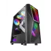 Mars Gaming MC777, ATX kompiuterio korpusas, ARGB apšvietimas, juodas, PC, juoda, ATX, micro ATX, Mini-ITX, mėlyna, žalia, raudona, 15,8 cm, 31,8 cm