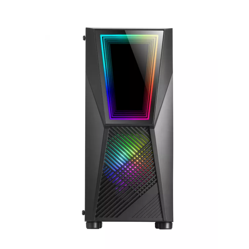 Mars Gaming MC777, ATX kompiuterio korpusas, ARGB apšvietimas, juodas, PC, juoda, ATX, micro ATX, Mini-ITX, mėlyna, žalia, raudona, 15,8 cm, 31,8 cm