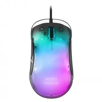 Mars Gaming MMGLOW žaidimų pelė RGB Chroma-Glow veidrodinė apdaila 12800 DPI juoda