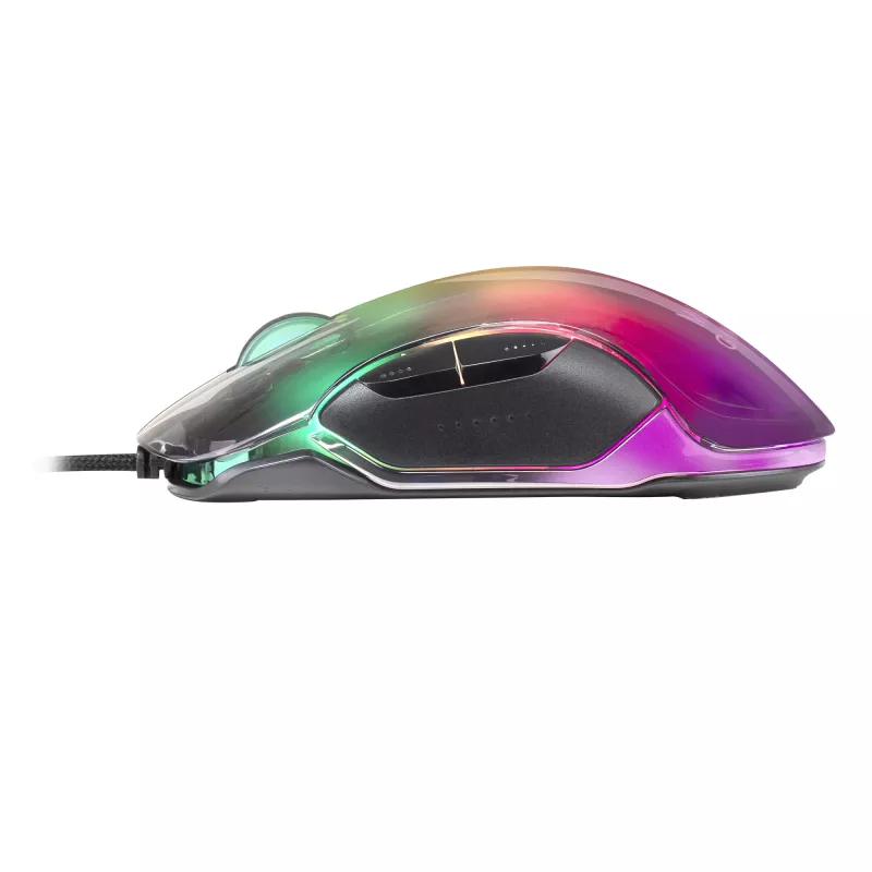 Mars Gaming MMGLOW žaidimų pelė RGB Chroma-Glow veidrodinė apdaila 12800 DPI juoda