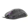 Mars Gaming MM55 Juoda RGB Chroma Gaming pelė Ultra-lightweight 55g 12800 DPI HUANO Mechanical Switches