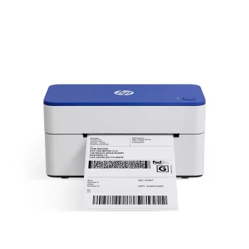 Etikečių spausdintuvas HP HPKE100 tiesioginis terminis 203 x 203 DPI 127 mm/sek laidinis USB balta/mėlyna