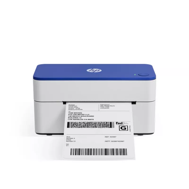 Etikečių spausdintuvas HP HPKE100 tiesioginis terminis 203 x 203 DPI 127 mm/sek laidinis USB balta/mėlyna