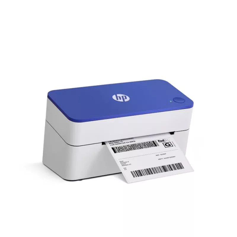 Etikečių spausdintuvas HP HPKE100 tiesioginis terminis 203 x 203 DPI 127 mm/sek laidinis USB balta/mėlyna