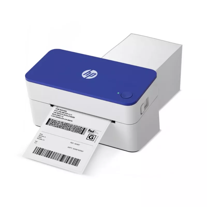 Etikečių spausdintuvas HP HPKE100 tiesioginis terminis 203 x 203 DPI 127 mm/sek laidinis USB balta/mėlyna
