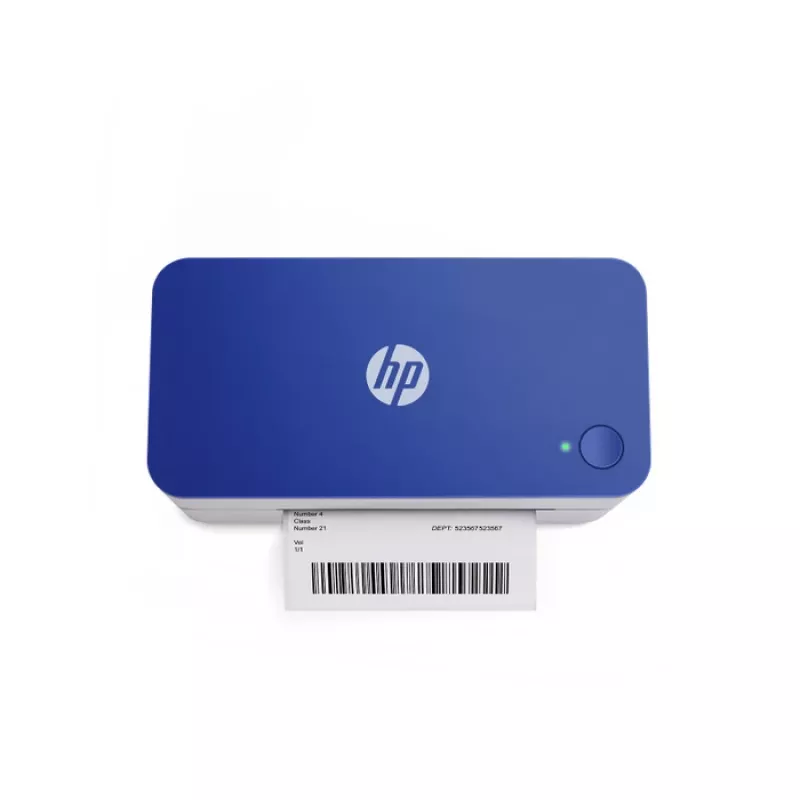 Etikečių spausdintuvas HP HPKE100 tiesioginis terminis 203 x 203 DPI 127 mm/sek laidinis USB balta/mėlyna