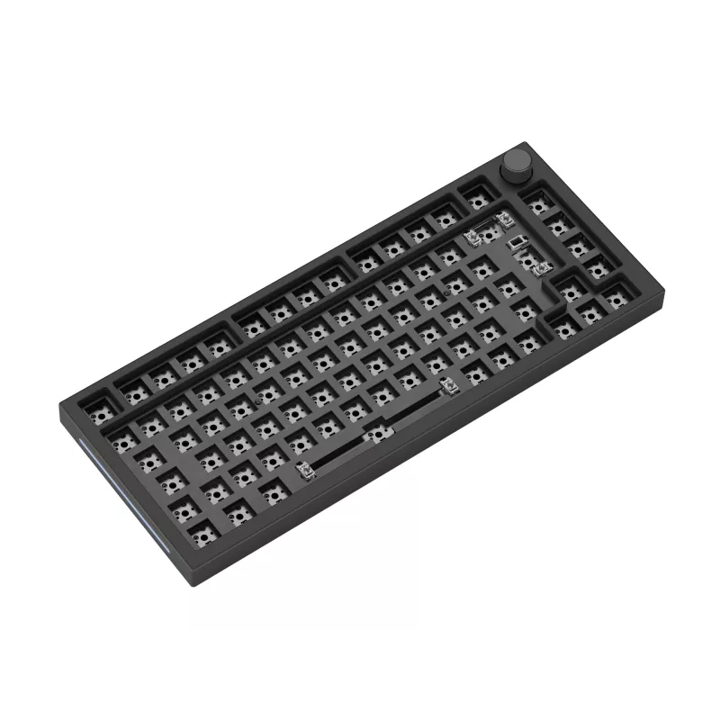Klaviatūros plikas korpusas GLORIOUS GMMK Pro — 75% aliuminio korpusas, juodas, 332×135×32 mm, 1,5 kg