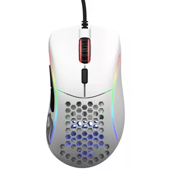 Glorious Gaming Glorious Model D Minus - Matinė balta, dešiniarankė, optinė, USB Type-A, 3200 DPI, 1 ms, Balta