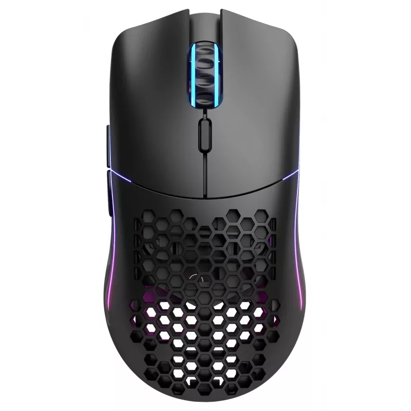 Glorious Gaming Glorious Model O Wireless - Matinė juoda, Dešiniarankė, Optinė, Belaidis RF, 19000 DPI, 1 ms, Juoda