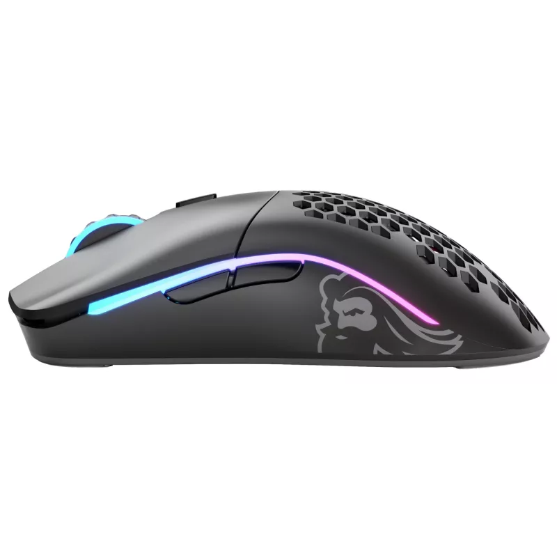 Glorious Gaming Glorious Model O Wireless - Matinė juoda, Dešiniarankė, Optinė, Belaidis RF, 19000 DPI, 1 ms, Juoda