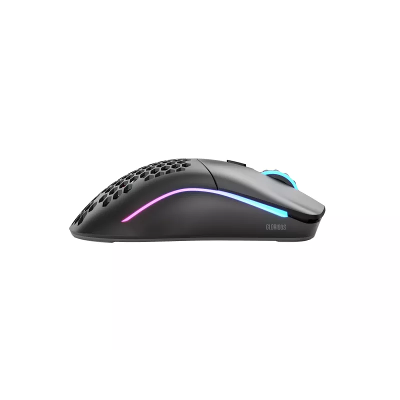 Glorious Gaming Glorious Model O Wireless - Matinė juoda, Dešiniarankė, Optinė, Belaidis RF, 19000 DPI, 1 ms, Juoda