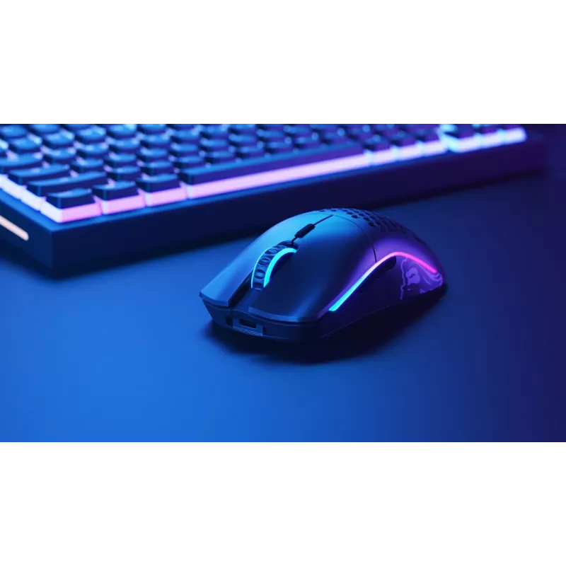 Glorious Gaming Glorious Model O Wireless - Matinė juoda, Dešiniarankė, Optinė, Belaidis RF, 19000 DPI, 1 ms, Juoda