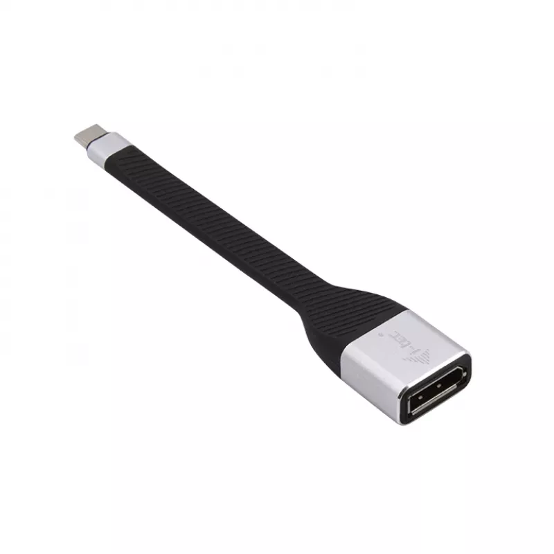 ITEC USB-C į DisplayPort adapteris i-tec USB-C plokščias DP Adapter 4K/60 Hz, 0,11 m kabelis, juodas