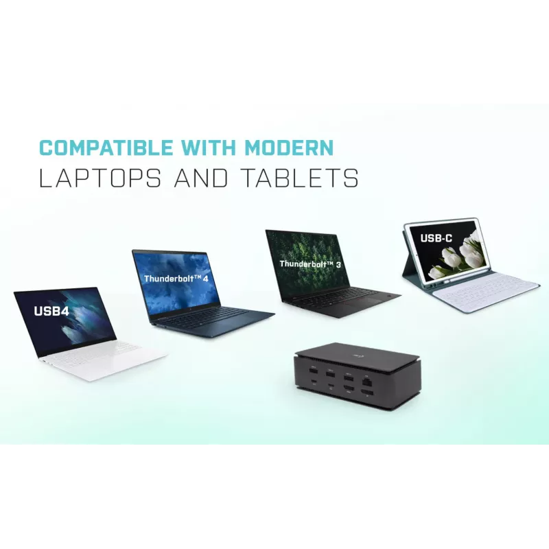 i-tec Metal USB4 dokinimo stotelė Dual 4K HDMI DP su maitinimo tiekimu 80 W + universalus įkroviklis 100 W
