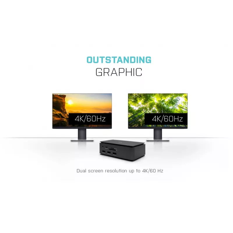 i-tec Metal USB4 dokinimo stotelė Dual 4K HDMI DP su maitinimo tiekimu 80 W + universalus įkroviklis 100 W