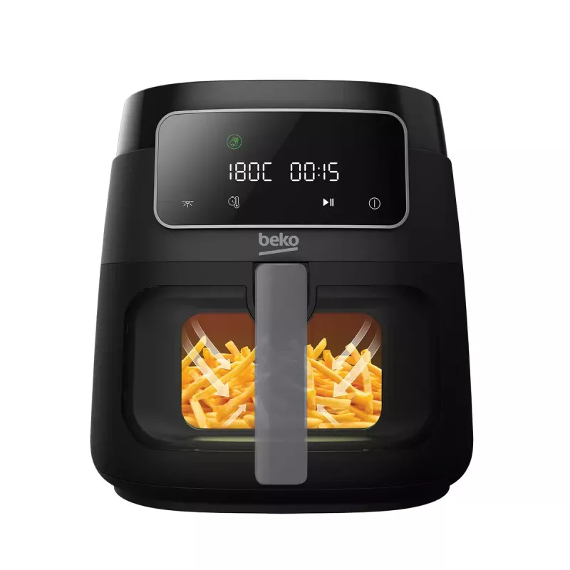 Karšto oro gruzdintuvė BEKO FRL3374B 7,6 l 1750 W juoda, jutiklinis valdymas, 9 programos, 35–200 °C
