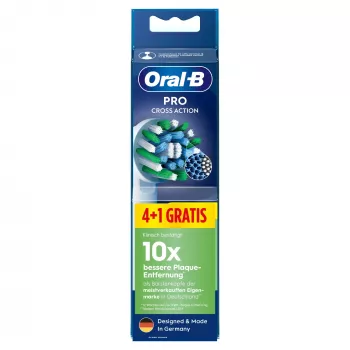 Pakaitiniai šepetėlių antgaliai BRAUN Oral‑B Pro CrossAction — 5 vnt. suderinamų antgalių pakuotė