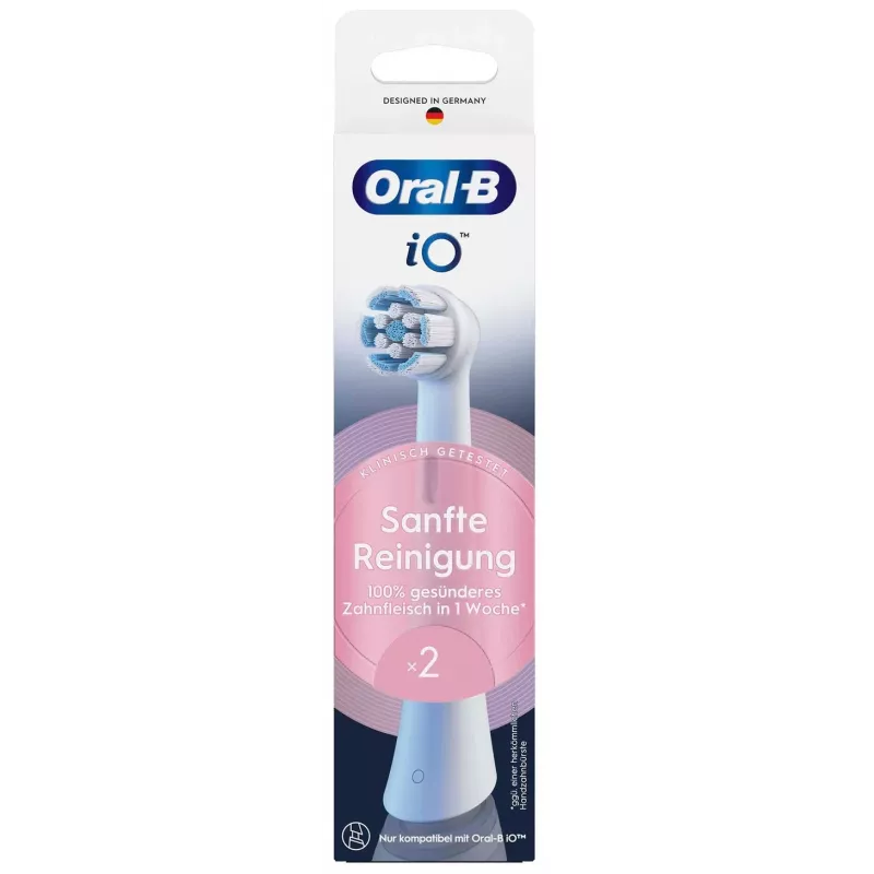 Elektrinio dantų šepetėlio keičiamosios galvutės Oral-B iO Gentle Cleaning White, 2 vnt.