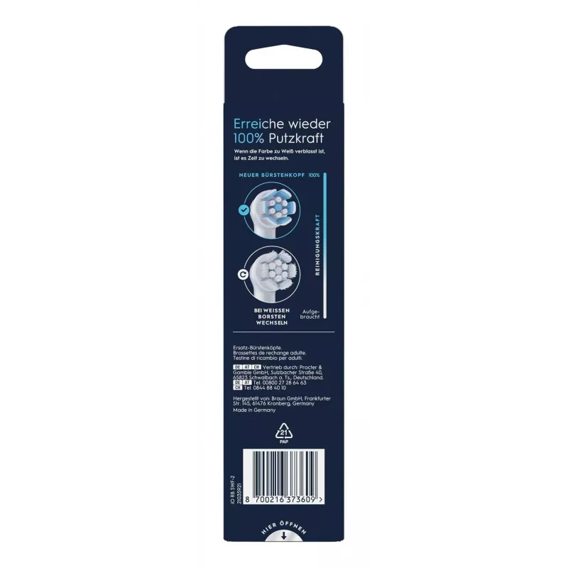 Elektrinio dantų šepetėlio keičiamosios galvutės Oral-B iO Gentle Cleaning White, 2 vnt.