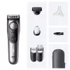 Barzdos kirpimo mašinėlė BRAUN BeardTrimmer 9 80789785, 20 ilgio pakopų, 0,5–20 mm, AC/Baterija, Wet & Dry, Pilka
