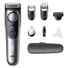 Barzdos kirpimo mašinėlė BRAUN BeardTrimmer 9 80789785, 20 ilgio pakopų, 0,5–20 mm, AC/Baterija, Wet & Dry, Pilka