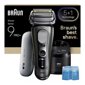 Folinis skutimosi peiliukas Braun Series 9 Pro+ 9675cc Pilka Sidabrinė Nerūdijantis plienas