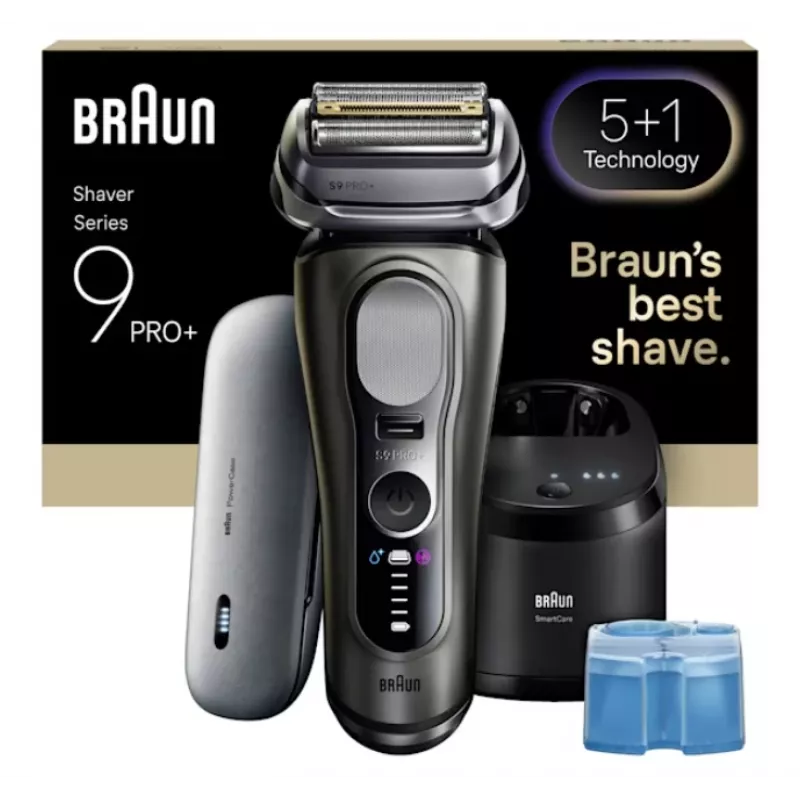 Folinis skutimosi peiliukas Braun Series 9 Pro+ 9675cc Pilka Sidabrinė Nerūdijantis plienas