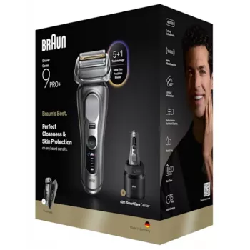 Folinis skutimosi peiliukas Braun Series 9 Pro+ 9675cc Pilka Sidabrinė Nerūdijantis plienas