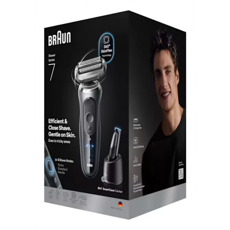 Foil shaver Braun Series 7 72-C7200CC Juoda Stainless steel Ličio jonų baterija