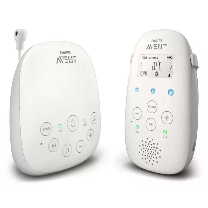 “Philips AVENT SCD713/26” vaizdo kūdikio monitorius 330 m, pilkas, baltas