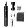 Nosinukų kirpimo mašinėlė Philips 5000 NT5650/16 — maitinamas baterijomis, AA, atsparus vandeniui, nerūdijančio plieno peiliukai, 3 šukelės, kelioninis dėklas