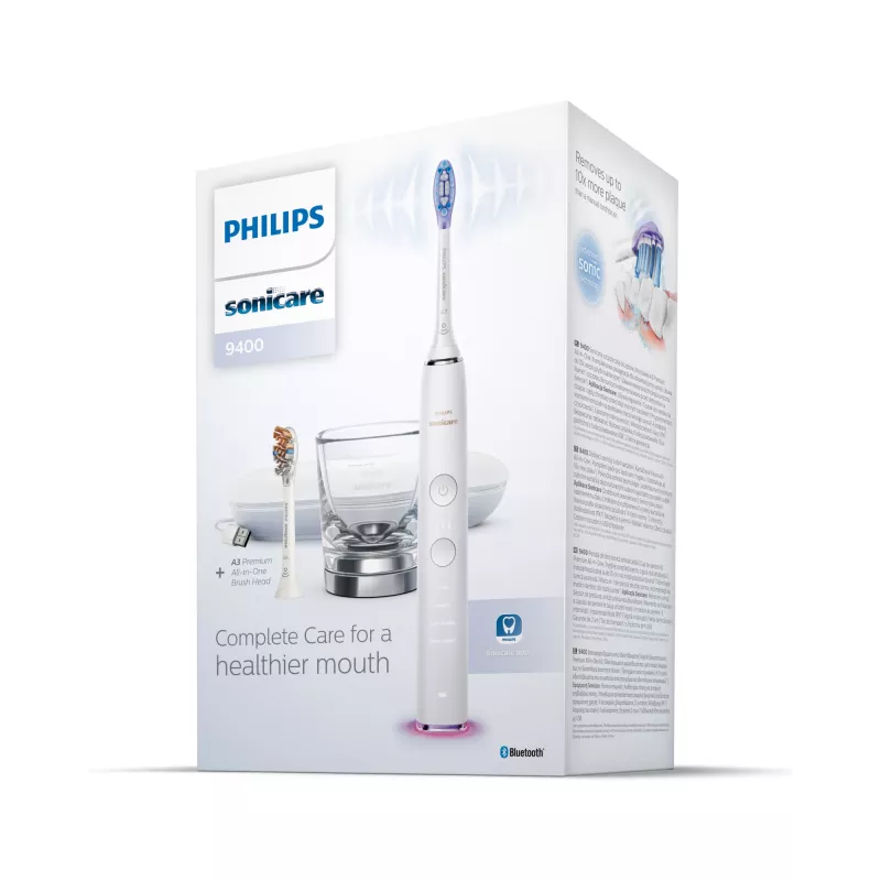 Philips Sonicare DiamondClean Smart DiamondClean Smart HX9917/88 Sonic elektrinis dantų šepetėlis su 2 priedais ir programėle