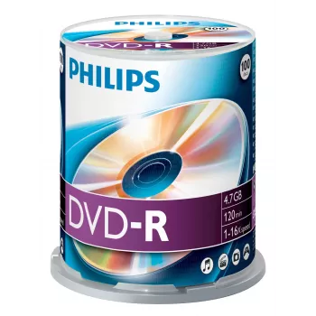 DVD-R Philips DM4S6B00F/00 4.7GB 100 vnt.