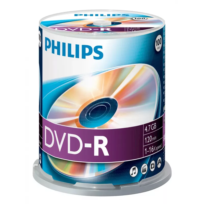 DVD-R Philips DM4S6B00F/00 4.7GB 100 vnt.